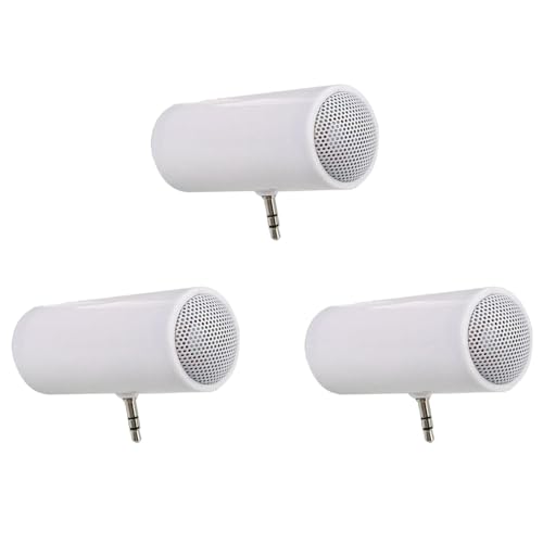 GNURBDILFO 3Stück 3,5-mm-Klinken-Stereo-Mini-Lautsprecher Tragbarer MP3-Musik-Player LautsprecherverstäRker Lautsprecher für Mobiltelefon Tablet PC- von GNURBDILFO