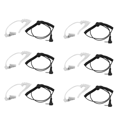GNURBDILFO 6X 617-1N 3,5 mm Empfaenger/Nur Zuhoeren Surveillance Headset Ohrhoerer mit Klaren Akustischen Spule Ohrhoerer Audio-Kit von GNURBDILFO