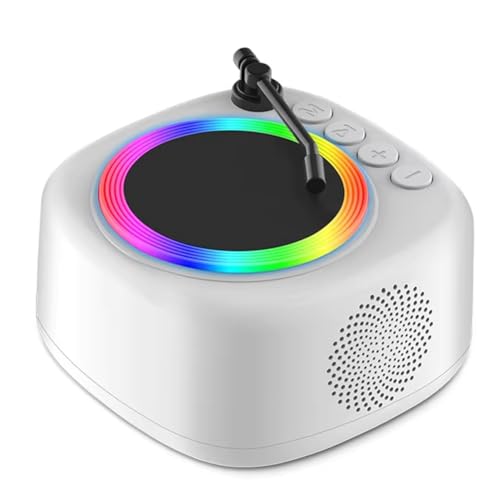 GNURBDILFO Retro-Plattenspieler, Bluetooth-Lautsprecher, Mini-Vintage-HiFi-Sound, Spieluhr, HD-Recorder mit Buntem Licht, Unterstützt TF-Karte GNURBDILFO Retro-Plattenspieler, Bluetooth-Lautsprecher, Mini-Vintage-HiFi-Sound, Spieluhr, HD-Recorder mit Buntem Licht, Unterstützt TF-Karte von GNURBDILFO