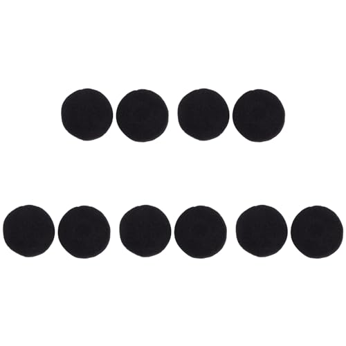 GNURBDILFO Schaum Polster Ear Pad Abdeckung Fuer Kopfhoerer Headphone (Schwarz, 50mm, Packet Von 10 Pcs) von GNURBDILFO