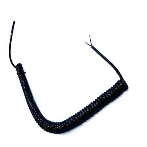 GNYVZXPLQ spiralförmige Spritzfeder um das Kabel, 2-adriges 22AWG-Federspiralkabel, dehnbar, 1–10 Meter, Teleskopdraht-Spiralverlängerung(Stretch 14 Meter) von GNYVZXPLQ