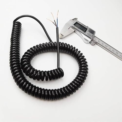 spiralförmige Spritzfeder um das Kabel, 3-adriges 22AWG-Federspiralkabel, dehnbar, 1–15 Meter, Teleskopdraht-Spiralverlängerung(Stretch 3 Meter) von GNYVZXPLQ