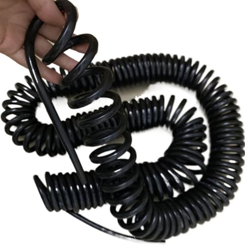 spiralförmige Spritzfeder um das Kabel, 3-adriges elastisches Zugkabel, schwarz, 4 mm, quadratisch, 30 A, Feder-Netzkabel, Kupferspirale, Teleskopdraht, Spiralverlängerung(Stretch 7 Meter) spiralförmige Spritzfeder um das Kabel, 3-adriges elastisches Zugkabel, schwarz, 4 mm, quadratisch, 30 A, Feder-Netzkabel, Kupferspirale, Teleskopdraht, Spiralverlängerung(Stretch 7 Meter) von GNYVZXPLQ