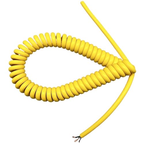 spiralförmige Spritzfeder um das Kabel, 5 Adern Teleskop-Federkabel Sauerstofffreies Kupferkern-Netzkabel Federdrahtkabel Federverlängerungskabel Spiralverlängerung(Stretch 1 Meter) von GNYVZXPLQ