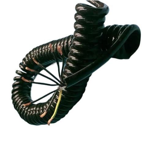 spiralförmige Spritzfeder um das Kabel, 8 Adern 1 mm Vierkantfederdraht 17 AWG Spiralstromkabel Mantel aus reinem Kupfer Teleskopdraht Spiralverlängerung(Stretch 4 Meters) von GNYVZXPLQ