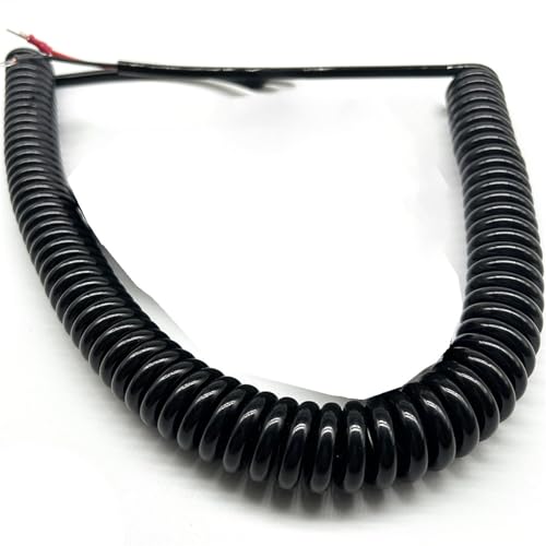 spiralförmige Spritzfeder um das Kabel, 2 Adern 0,5 mm Vierkantfederdraht Lesestange Spiraldraht Einzelmaschinenstange Kupferkern Teleskopkreisdraht Spiralverlängerung(Stretch 2.5meters) von GNYVZXPLQ