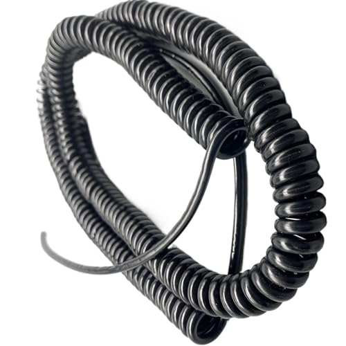 spiralförmige Spritzfeder um das Kabel, 2 Adern Stromverlängerungskabel 0,2 mm quadratisches Schrumpfkabel aus reinem Kupfer, elastisch, teleskopisch, gewellte Federleitung(Stretch 2.5 Meters) von GNYVZXPLQ
