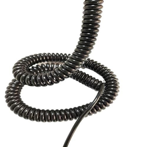 spiralförmige Spritzfeder um das Kabel, 2 Adern Teleskop-Netzkabel 15AWG 13AWG Schwarzes Federspiralkabel Dehnbare Drahtspiralverlängerung(2 core 13AWG 2 Meters Line) von GNYVZXPLQ