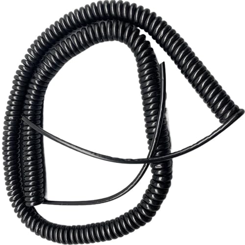 spiralförmige Spritzfeder um das Kabel, 2-adriges 20AWG-Stromverlängerungskabel aus reinem Kupfer, schrumpfbares Kabel, elastisches, teleskopisches, gewelltes Federkabel(Stretch 2.5 Meters) von GNYVZXPLQ