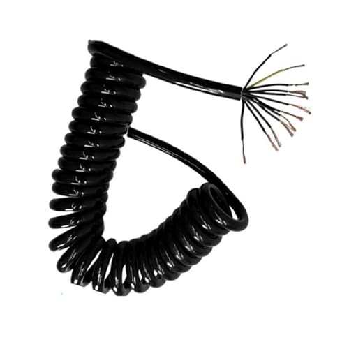 spiralförmige Spritzfeder um das Kabel, 20AWG 18 Adern Spiralfeder Kabel Stretch 1-15 Meter Teleskop Draht Spirale Verlängerung(Stretch 1 Meter) von GNYVZXPLQ