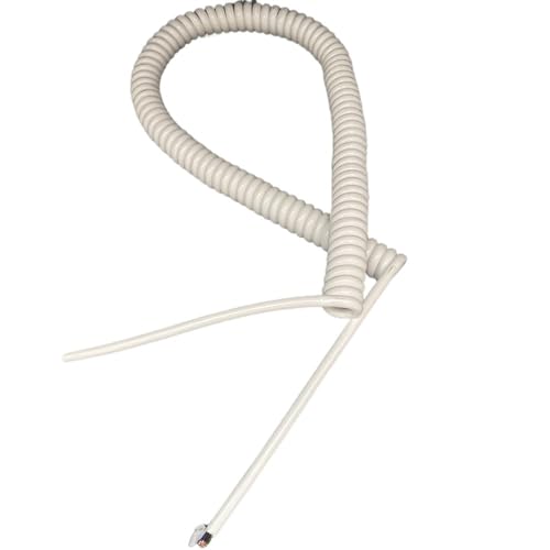 spiralförmige Spritzfeder um das Kabel, 4-adriges 24AWG 0,2 mm2 weißes Signalfederkabel hochelastischer Draht Teleskop-Spiralkabel Spiralverlängerung(Stretch 1 Meter) von GNYVZXPLQ