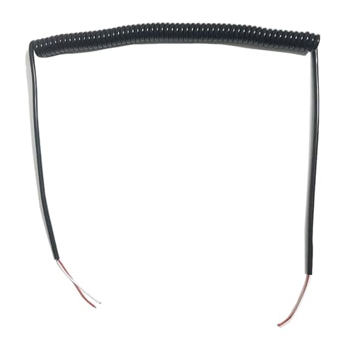 spiralförmige Spritzfeder um das Kabel, Federelektrisches Teleskopkabel, 2-adrig, 0,3 mm, quadratisch ummantelter Draht, schwarzes, erweiterbares Spiralkabel(Undraw 1.25 Meters) von GNYVZXPLQ