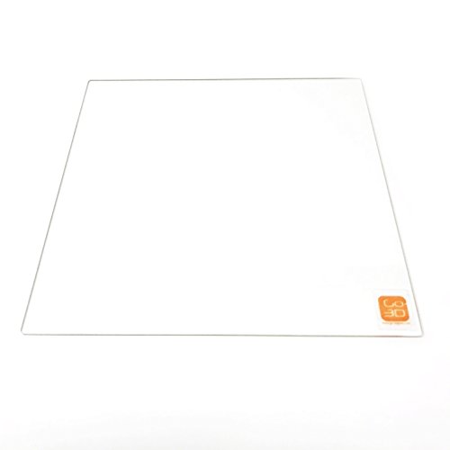 Borosilikatglasplatte / Bett mit flacher, polierter Kante für MK2 MK3 beheiztes Bett 3D-Drucker, 210 mm x 210 mm von GO-3D PRINT