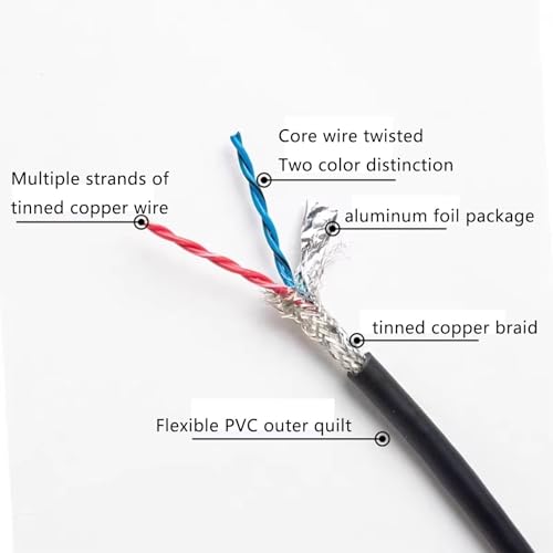 12-adriges Abgeschirmtes Kabel 26/24/22AWG Twisted Pair 30V 80℃ For Niederspannungs-Außenbeleuchtung(26awg-12C,30ft) von GO BEYOND YOURSEIF