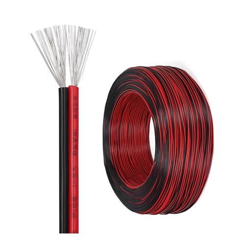 2-adriges 16–30 AWG-Elektronikkabel, 300 V Rotes Und Schwarzes Verzinntes Kupferkabel, Transparenter Parallel Ummantelter Draht For LED-Lichterketten Und Beleuchtungsgeräte Im Außenbereich(50ft,24AWG) 2-adriges 16–30 AWG-Elektronikkabel, 300 V Rotes Und Schwarzes Verzinntes Kupferkabel, Transparenter Parallel Ummantelter Draht For LED-Lichterketten Und Beleuchtungsgeräte Im Außenbereich(50ft,24AWG) von GO BEYOND YOURSEIF