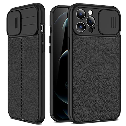 GOAQUA Slide Camera Lens Protection Case für iPhone 13 12 11 Pro Max XR XS X 6 7 8 Plus Mini SE Leather Texture Cooling Soft Back Cover, Schwarz, für iPhone 13 Pro GOAQUA Slide Camera Lens Protection Case für iPhone 13 12 11 Pro Max XR XS X 6 7 8 Plus Mini SE Leather Texture Cooling Soft Back Cover, Schwarz, für iPhone 13 Pro von GOAQUA
