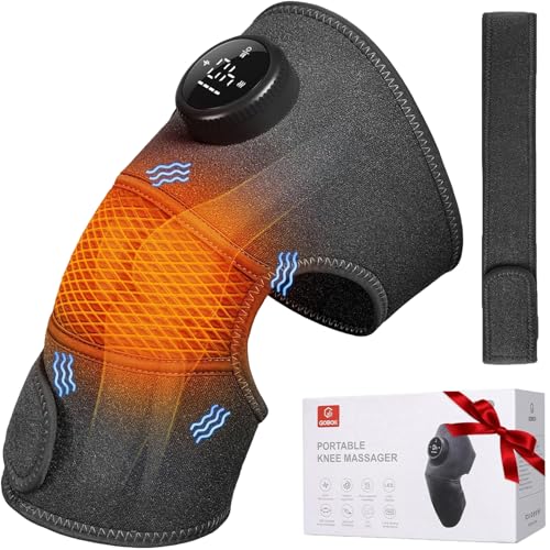 GOBOK Kabelloses Knie Massagegerät mit Wärme, Kneerelief Massagegerät für Knie Ellbogen Schulter, 8 Modi und 5 Temperaturstufen, zur Kniegelenk-Schmerzlinderung,Geschenk für Männer/Frauen GOBOK Kabelloses Knie Massagegerät mit Wärme, Kneerelief Massagegerät für Knie Ellbogen Schulter, 8 Modi und 5 Temperaturstufen, zur Kniegelenk-Schmerzlinderung,Geschenk für Männer/Frauen von GOBOK