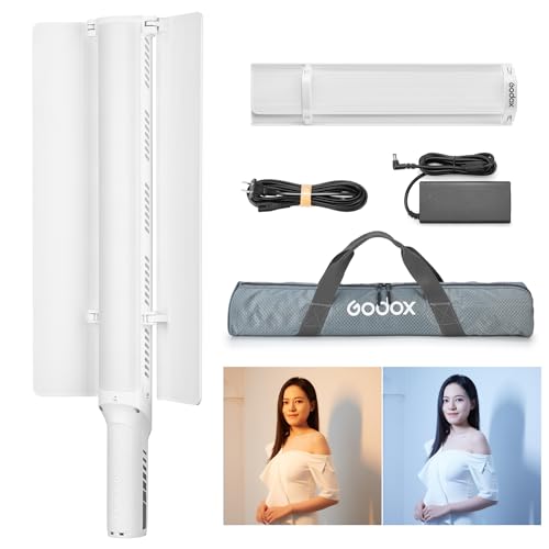 GODOX LC1000Bi LED Light Stick Verlichting, 65W/100W (P Model) Bi-Color 2500K-8500K Verstelbaar, CRI 95 TLCI 96 Nauwkeurige Kleur, 11 FX Verlichtingseffecten, met Barndoor(Godox LC1000Bi) von GODOX
