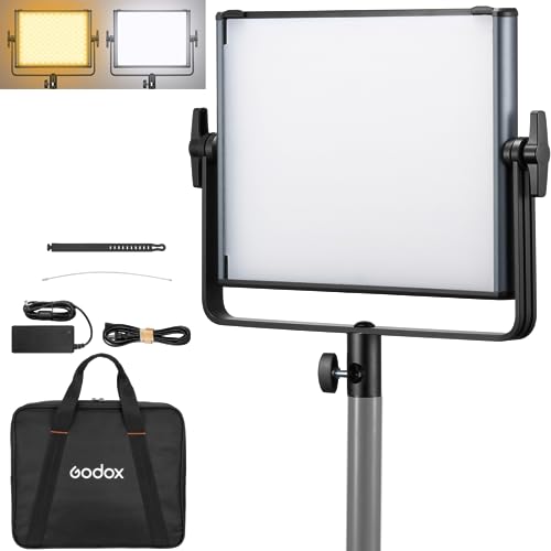 GODOX LDX50Bi 65 W Bi-Color LED-Fotolicht, 2800 K–6500 K Video-Lichtpanel, 11 spezielle Lichteffekte, CRI≥96 mit Soft-Light-Panel unterstützt 2,4 G kabellose Steuerung für Vlogging von GODOX