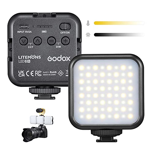 GODOX LITEMONS LED6Bi LED Zweifarbige Videolampe, 3200K-6500K, CRI95 Licht, Wiederaufladbar mit Lithiumbatterie zum Filmen, Live-Senden, Mikrofilmieren und Aufzeichnen GODOX LITEMONS LED6Bi LED Zweifarbige Videolampe, 3200K-6500K, CRI95 Licht, Wiederaufladbar mit Lithiumbatterie zum Filmen, Live-Senden, Mikrofilmieren und Aufzeichnen von Godox