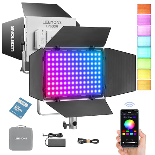 GODOX LITEMONS LP600R RGBW LED Video Light, CCT Zweifarbige Temperatur 1800K-10000K 60W Panel-Licht mit HSI-Modus und Gel-Modus, 14 Lichteffekte, unterstützende App-Steuerung GODOX LITEMONS LP600R RGBW LED Video Light, CCT Zweifarbige Temperatur 1800K-10000K 60W Panel-Licht mit HSI-Modus und Gel-Modus, 14 Lichteffekte, unterstützende App-Steuerung von Godox