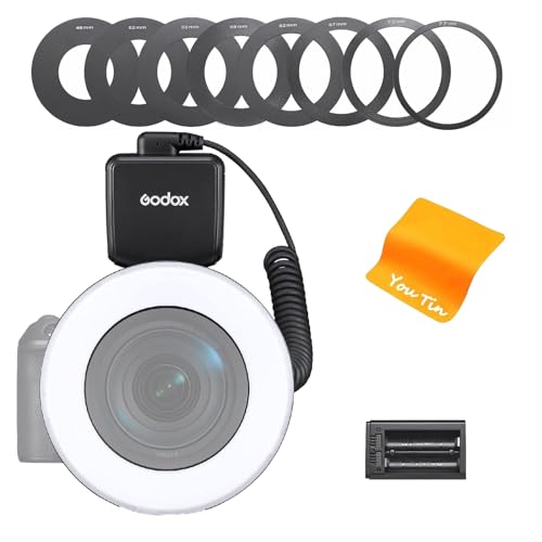 GODOX RING72 Makro LED Ringlicht Videoleuchte Flexible 360° Drehbare Farbtemperatur 5600K, CRI 96+, LED Ringlicht mit 49mm-77mm Adapterring für Nahaufnahmen Videos Porträtobjekten GODOX RING72 Makro LED Ringlicht Videoleuchte Flexible 360° Drehbare Farbtemperatur 5600K, CRI 96+, LED Ringlicht mit 49mm-77mm Adapterring für Nahaufnahmen Videos Porträtobjekten von Godox