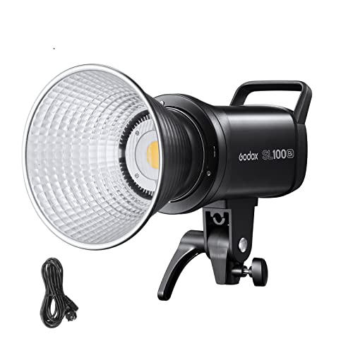 GODOX SL100Bi Kompakte LED-Videoleuchte Fotografie-Aufhelllicht 100W 2800K-6500K Dual-Farbtemperatur 11 Eingebaute FX-Beleuchtungseffekte CRI96 + TLCI97 + Bowens-Unterstützung APP von GODOX
