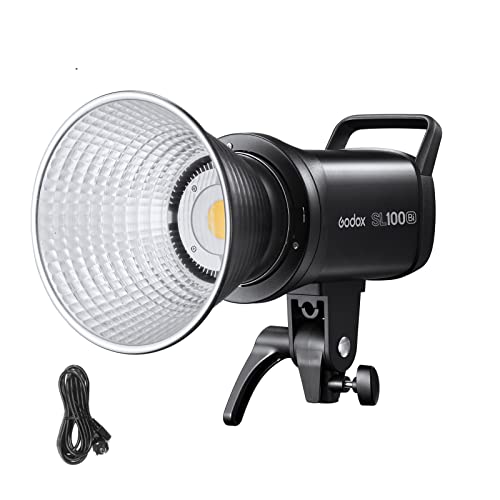 GODOX SL100Bi Kompakte LED-Videoleuchte Fotografie-Aufhelllicht 100W 2800K-6500K Dual-Farbtemperatur 11 Eingebaute FX-Beleuchtungseffekte CRI96 + TLCI97 + Bowens-Unterstützung APP von Godox