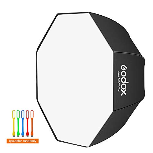 GODOX Softbox 120cm Achteckige Softbox für Blitzgerät Speedlite Blitzgeräte, Octagon Softbox mit Tragetasche für Fotografie Video Studio Portrait Produktfotografie von GODOX
