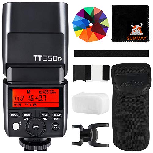 GODOX TT350C Speedlite Blitzgerät 2,4G HSS 1/8000s GN36 TTL Blitz Kamerablitz für Canon EOS 5D Mark III 80D 7D 760D 60D 600D 30D 100D 1100D DSLR Kamera (TT350C) von GODOX