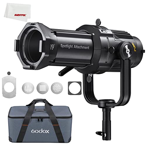 GODOX VSA-19K/26K/36K Strahleraufsatz bietet spezielle Funktionen wie Strahler und Flutlicht, Beam Cutting, Optical Zoom, Beam Modeling für VL300 300W Bowen Mount LED Light (VSA-19K) von Godox