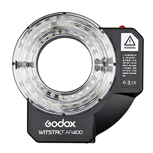 GODOX Witstro AR400 (2020 Model) - Professional 400Ws Ring Flash with LED Lights - Blitzgerät für Nikon, Fujifilm, Canon und Sony Kamera von GODOX