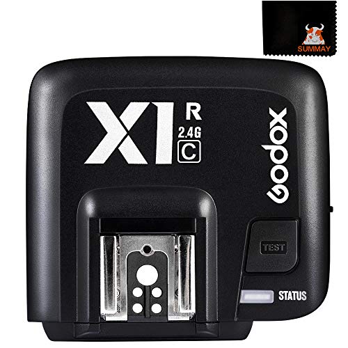 GODOX X1R-C Blitzauslöser Empfänger TTL 2,4G 32 Kanäle HSS 1/8000s Funkauslöser Blitz Sender Fernbedienung für Canon DSLR Kamera Speedite Godox X1T-C (X1R-C Empfänger) von GODOX
