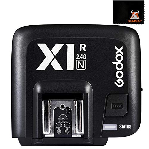 GODOX X1R-N Blitzauslöser Empfänger TTL 2,4G 32 Kanäle HSS 1/8000s Funkauslöser Blitz Sender Fernbedienung für Nikon DSLR Kamera Speedite Godox X1T-N (X1R-N Trigger) von GODOX