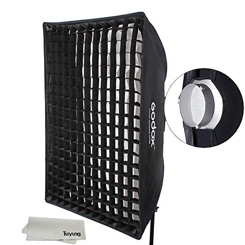 Godox 80 cm x 120 cm Streifen Bienenstock-Softbox Bowens-Halterung für Godox Blitzlicht und andere Studio-Taschenlampen. von GODOX