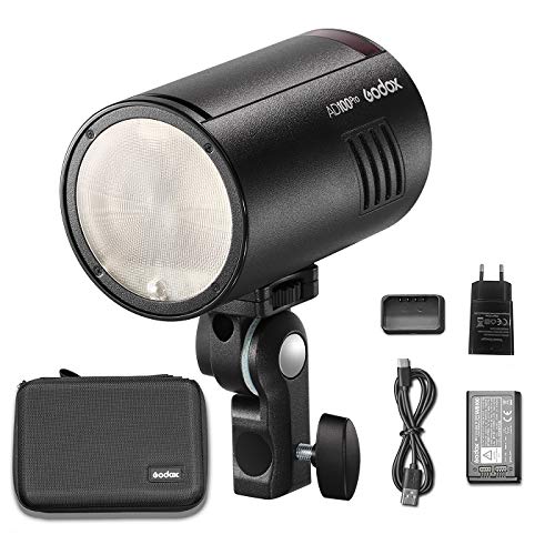 Godox AD100Pro Pocket Studio Porträt Blitzlicht Fotolampe OLED-Bildschirm 5800K 1 / 8000s Sync TTL/Multi/M Flash für Canon Nikon Sony Olympus Panasonic Pentax von Godox