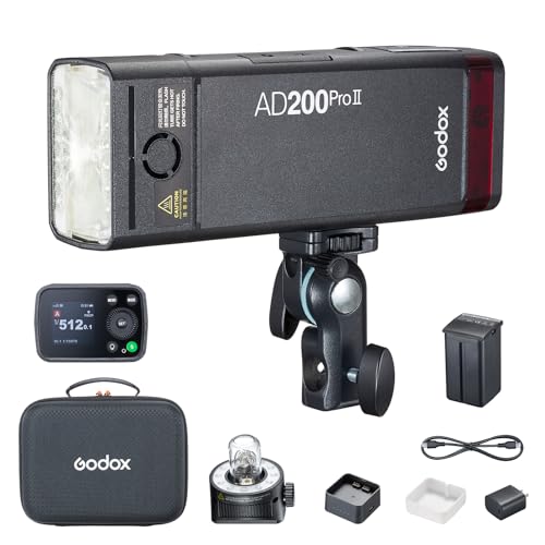 Godox AD200 PRO II GODOX AD200Pro II GODOX AD200ProII, One-Tap-Synchronisation mit X3, optimierte Blitzköpfe, BiColor-LED-Modelling-LED, Farbgruppenanzeige, einstellbar von 1/512 bis volle Leistung Godox AD200 PRO II GODOX AD200Pro II GODOX AD200ProII, One-Tap-Synchronisation mit X3, optimierte Blitzköpfe, BiColor-LED-Modelling-LED, Farbgruppenanzeige, einstellbar von 1/512 bis volle Leistung von GODOX