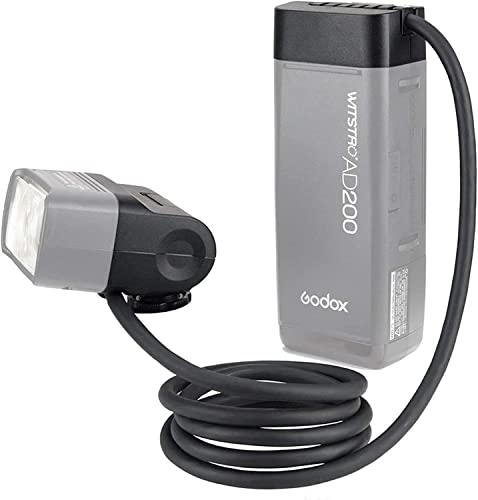 Godox EC200 200 W Verlängerungs-Blitzkopf mit 2 m Kabel, tragbare Off-Kamera-Lampe für Godox AD200 AD200Pro und Flashpoint eVOLV 200 Pocket Flash von GODOX
