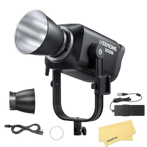 Godox LA600Bi Bi-Color COB-LED-Videoleuchte, 600W LED-Dauerlichtlampe mit Bowens-Halterung, 2800K–6500K CCT, High 95+CRI/TLCI,mit 11 FX-Effekten,für Studio,Videoaufnahmen,Live-Streaming,Schwarze Farbe Godox LA600Bi Bi-Color COB-LED-Videoleuchte, 600W LED-Dauerlichtlampe mit Bowens-Halterung, 2800K–6500K CCT, High 95+CRI/TLCI,mit 11 FX-Effekten,für Studio,Videoaufnahmen,Live-Streaming,Schwarze Farbe von GODOX
