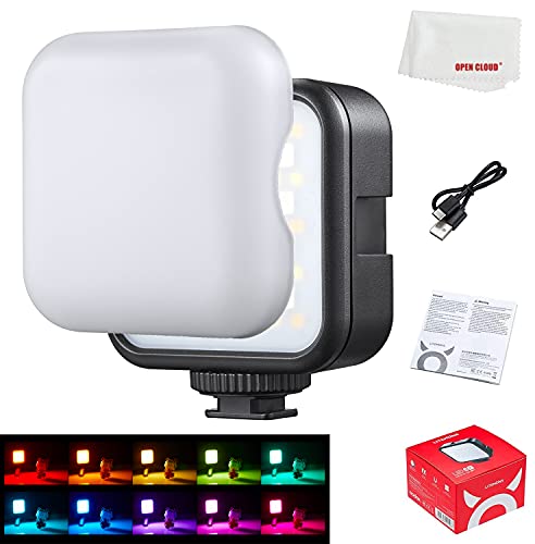 Godox LED6R RGB-Videoleuchte, dimmbar 0-360 Vollfarbe 3200K-6500K 13 FX-Spezialeffekte und magnetische Anziehungskraft, eingebaute 1800-mAh-Lithiumbatterie von GODOX