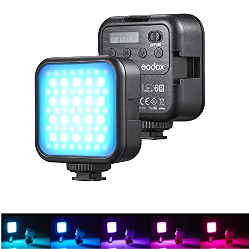 Godox LITEMONS LED6R RGB LED-Videolicht Wiederaufladbares Mini-Einfülllicht 3200K-6500K Dimmbar 13 Lichteffekte unterstützen die magnetische Adsorption mit 3 Kaltschuhhalterungen für Vlog Live Godox LITEMONS LED6R RGB LED-Videolicht Wiederaufladbares Mini-Einfülllicht 3200K-6500K Dimmbar 13 Lichteffekte unterstützen die magnetische Adsorption mit 3 Kaltschuhhalterungen für Vlog Live von Godox
