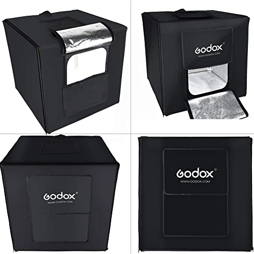 Godox LST60 Mini LED Fotostudio Zelt 60 x 60 x 60 cm mit 3 stücke LED Licht Bord Power 60 Watt 15000~19000 Lumen für Fotografie (LST60) von Godox