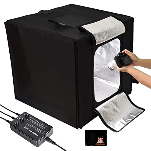 Godox LST80 Mini LED Fotostudio Zelt 80 x 80 x 80 cm mit 3 stücke LED Licht Bord Power 60 Watt 13500~14500 Lumen für Fotografie (LST80) von Godox