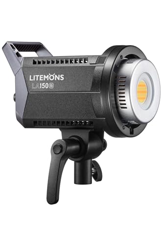 Godox Litemons LA150Bi Studio LED-Videoleuchte 190W Fotolicht 2800K-6500K Zweifarbige Temperatur 11 FX Lichteffekte CRI96+ TLCI97+ Bowens Mount APP Fernbedienung für Studio Vlog Portrait von Godox