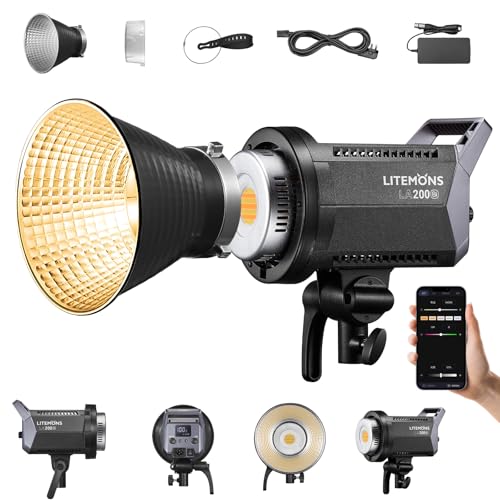 Godox Litemons LA200Bi 230w Tageslicht Videoleuchte,5600K Bi-Color Studio Dauerlicht Fotografie, CRI 96+ TLCI 97+,101000lux mit 8 FX-Effekten Bowens Mount und APP-Kontrolle für Livestreaming,Video Godox Litemons LA200Bi 230w Tageslicht Videoleuchte,5600K Bi-Color Studio Dauerlicht Fotografie, CRI 96+ TLCI 97+,101000lux mit 8 FX-Effekten Bowens Mount und APP-Kontrolle für Livestreaming,Video von GODOX