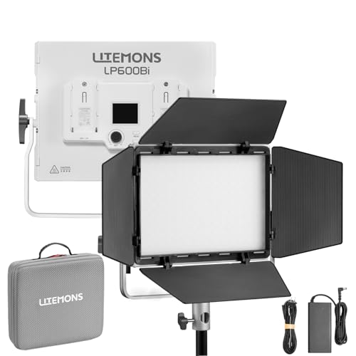 Godox Litemons LP600Bi Bi-Colour LED Light Panel W/App Control, 60W Studio Photography Lighting W/Barndoor, 2800K -6500K, FX Modes/360°Rotatable/CRI 96+ TLCI 96+ with Barndoor, Carry Case Godox Litemons LP600Bi Bi-Colour LED Light Panel W/App Control, 60W Studio Photography Lighting W/Barndoor, 2800K -6500K, FX Modes/360°Rotatable/CRI 96+ TLCI 96+ with Barndoor, Carry Case von GODOX