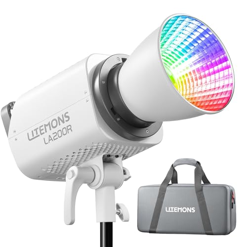 Godox Litemons LA200R K1 RGB LED Videoleuchte 200W CCT 1800K-10000K Bowens Halterung mit NFC-Unterstützung App Control CRI 95+ TLCI 94+ von Godox