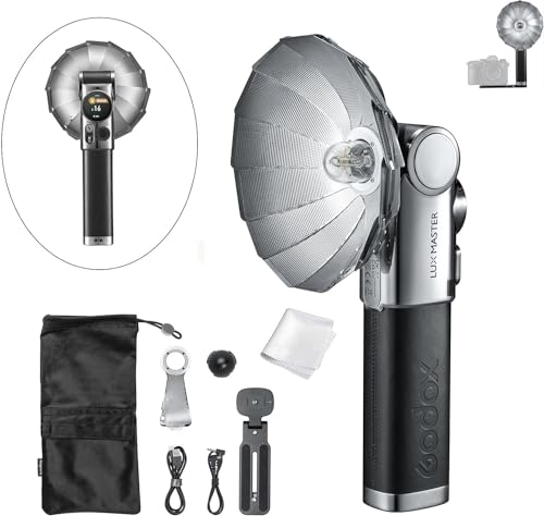 Godox Lux Master TTL Retro Kamera Blitzgerät mit Touchscreen-Bedienung, 6000K±300k CCT, GN25 460 Vollleistung, S1/S2 Optische Steuerung, Type-C Ladung, für Canon, Nikon, Sony Kameras und andere Godox Lux Master TTL Retro Kamera Blitzgerät mit Touchscreen-Bedienung, 6000K±300k CCT, GN25 460 Vollleistung, S1/S2 Optische Steuerung, Type-C Ladung, für Canon, Nikon, Sony Kameras und andere von Godox