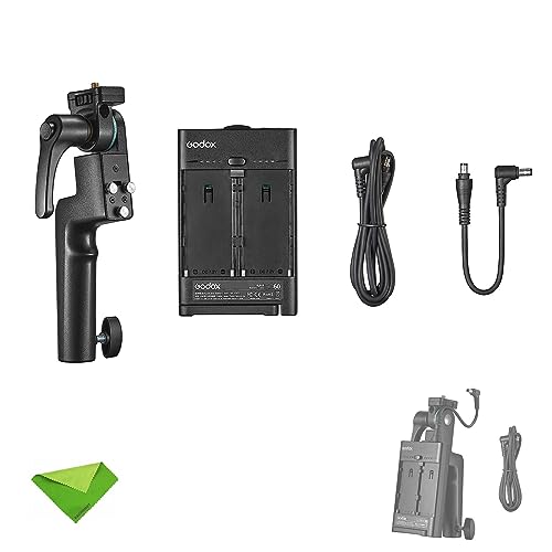 Godox ML-AK Handheld-Stromversorgungszubehörset für die Flexible tragbare LED-Leuchte Godox FH50Bi FH50R und andere Leuchten mit 1/4-Zoll-LED-Videoleuchte von GODOX