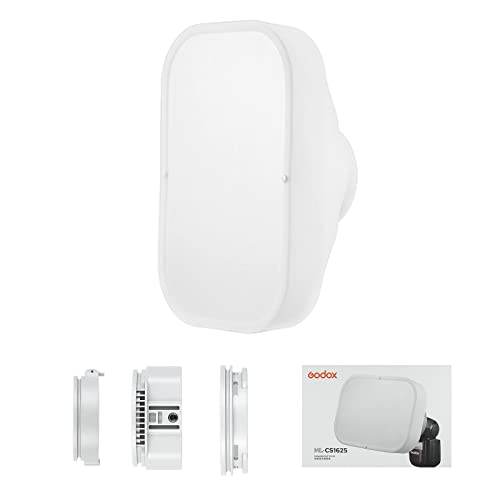 GODOX ML-CS1625 Diffusor-Kit, Faltbare Silikon-Blitzlichtdiffusoren, Halterungsadapter, kompatibel mit LED-Licht ML30 ML60 Flash V1 V860III V850III TT685II AD300Pro AD400Pro von Godox
